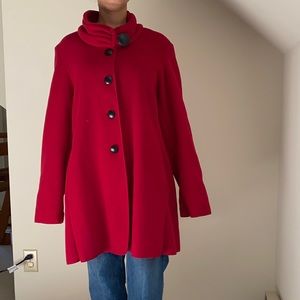 Janska Red Fleece Coat